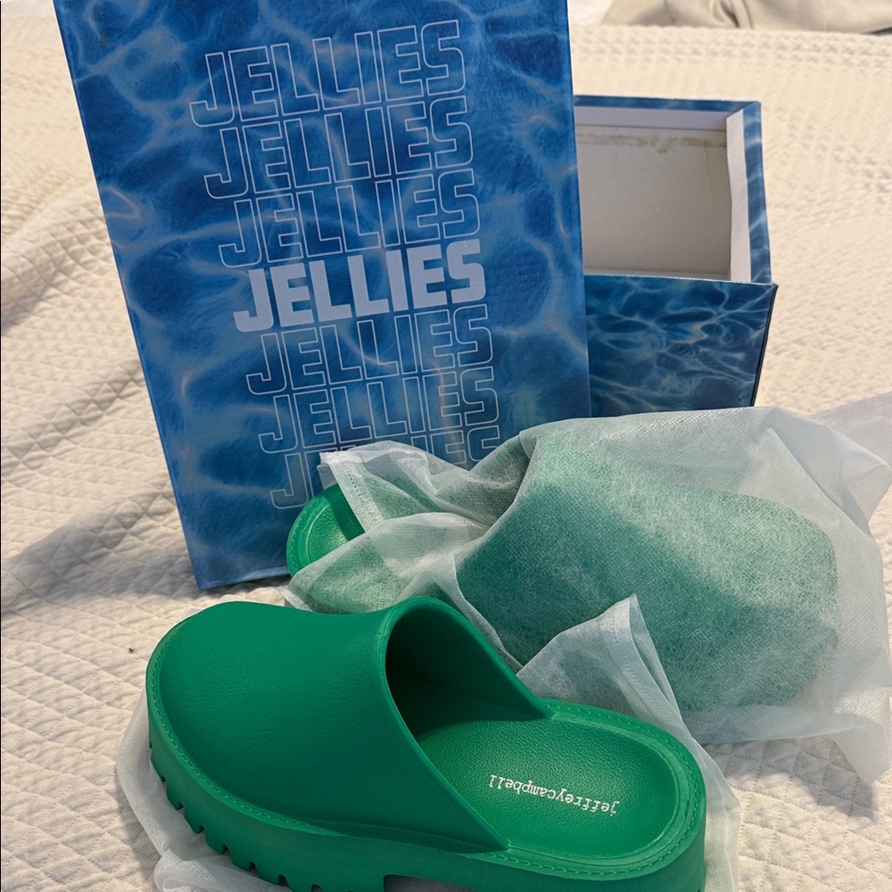 Jeffrey Campbell Green Jellies Slip-On Sandals